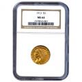 Certified US Gold $5 Indian MS64 (Dates Our Choice) PCGS or NGC