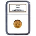 Certified US Gold $5 Liberty MS63 (Dates Our Choice) PCGS or NGC
