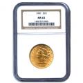 Certified US Gold $10 Liberty MS63 (Dates Our Choice) PCGS or NGC