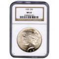 Certified Peace Silver Dollar 1925 MS65 NGC