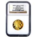 Certified Proof Buffalo Gold Coin 2008-W Half Ounce PF70 Ultra Cameo