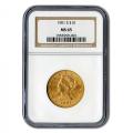 Certified US Gold $10 Liberty MS65 (Dates Our Choice) PCGS or NGC