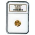 Certified American $5 Gold Eagle 2001 MS70 NGC