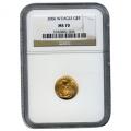 Certified Burnished American $5 Gold Eagle 2006-W MS70 NGC
