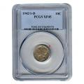 Certified Mercury Dime 1942-D over 1 XF45 PCGS