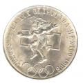 Mexico 25 pesos 1968 Olympics AU-UNC silver