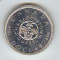 Canada 1964 silver dollar Charlottetown