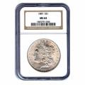 Certified Morgan Silver Dollar 1887 MS64 NGC