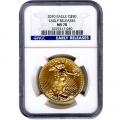 Certified American $50 Gold Eagle 2010 MS70 Early Release NGC