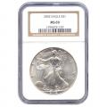 Certified Uncirculated Silver Eagle 2002 MS69