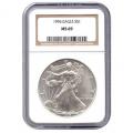 Certified Uncirculated Silver Eagle 1996 MS69
