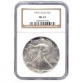 Certified Uncirculated Silver Eagle 1987 MS69