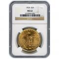 Certified $20 St Gaudens MS62 (Dates Our Choice) PCGS or NGC 