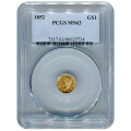 Certified US Gold $1 Liberty MS63 type 1 (Dates Our Choice) PCGS or NGC