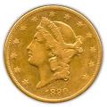 Early Gold Bullion $20 Liberty Extra Fine