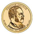 Presidential Dollars Chester Arthur 2012-P 25 pcs (Roll)