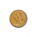 $5 Gold Liberty 1856 "No Motto" XF