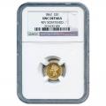 Certified $1 Gold Liberty 1862 UNC Details (REV Scratched) NGC