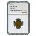 Certified Indian Head Cent 1872 Unc Details (Cleaned) NGC