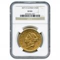 Certified US Gold $20 1873-S Closed 3 XF45 NGC