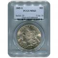 Certified Morgan Silver Dollar 1885-S MS63 PCGS