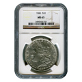 Certified Morgan Silver Dollar 1886 MS63 NGC