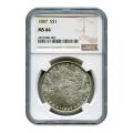 Certified Morgan Silver Dollar 1887 MS66 NGC