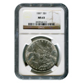 Certified Morgan Silver Dollar 1887 MS63 NGC