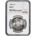 Certified Morgan Silver Dollar 1889-S MS63 NGC