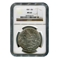 Certified Morgan Silver Dollar 1889 MS63 NGC