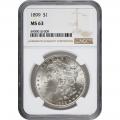 Certified Morgan Silver Dollar 1899 MS63 NGC