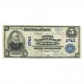 1902 $5 National Banknote FNB Bath ME Charter #2743 Fine