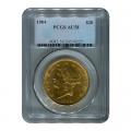 Certified US Gold $20 Liberty 1904 AU58 PCGS