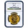 Certified US Gold $20 Liberty 1904-S MS63 NGC