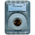 Certified Lincoln Cent 1909 VDB MS66RD PCGS
