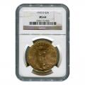 Certified $20 St Gaudens 1910-D MS63 NGC
