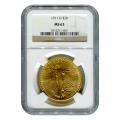 Certified $20 St Gaudens 1911-D MS63 NGC