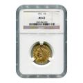 Certified US Gold $2.5 Indian 1912 MS62 NGC