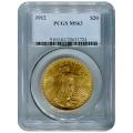 Certified $20 St. Gaudens 1912 MS63 PCGS