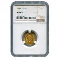 Certified US Gold $2.5 Indian 1914 MS63 NGC 
