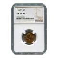 Certified Lincoln Cent 1937-S MS66RD NGC