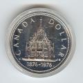 Canada 1976 Library of Parliament Centennial Silver Dollar