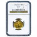 Certified American $10 Gold Eagle 1986 MS69 NGC