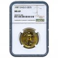 Certified American $25 Gold Eagle 1987 MS69 NGC