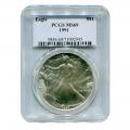 Certified Uncirculated Silver Eagle 1991 MS69 PCGS