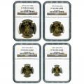 Certified Proof American Gold Eagle 4pc Set 1992-W PF70 NGC