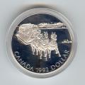 Canada 1992 silver dollar Stagecoach