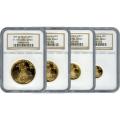 Certified Proof American Gold Eagle 4pc Set 1995-W PF70 NGC