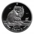 Isle of Man 1995 1 Crown Silver Proof Turkish Cat