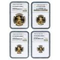 Certified Proof American Gold Eagle 4pc Set 1998-W PF70 NGC